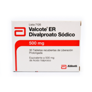 Valcote Er 500 Mg X 30 Tabletas Recubiertas Liberacion Prolongada - Valcote