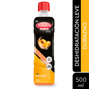 Pedialyte 30 Meq Suero Con Zinc Sabor Durazno Frasco X 500 Ml - Pedialyte