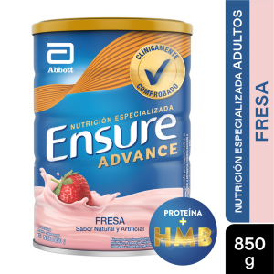 Ensure Advance Sabor Fresa Lata X 850 G Polvo - Ensure