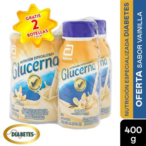 Glucerna Polvo Sabor Vainilla Lata X 400 G (gratis 2 Glucerna Liquidas Vainilla X 237 Ml) - Glucerna