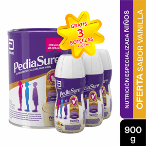 Pediasure Polvo Vainilla X 900 Gr (gtis 3 Pediasure Liq Vainilla X 220 Ml) - Sin Asignar