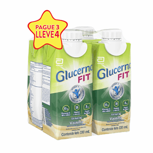 Glucerna Fit Liquido Vainilla Tetrap X 330 Ml Pague 3 Lleve 4 - Glucerna