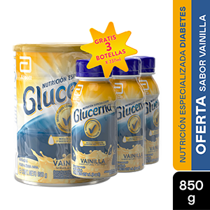 Glucerna Polvo Vainilla Lata X 850 Gr (gtis 3 Glucerna Liq Vainilla Bot X 237 M - Sin Asignar