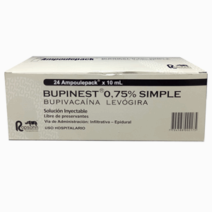 Bupinest 0.75% Simple 10 Ml Sol Iny Caja X 24 Ampoulepack - Sin Asignar