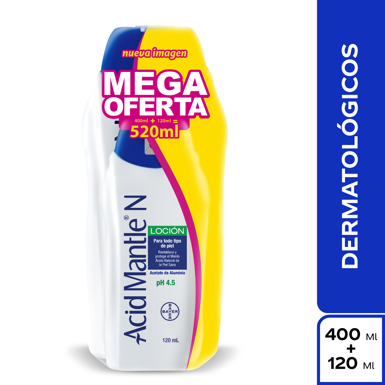 Acid Mantle N Locion X 400 Ml 120 Ml (mega Oferta) - Acid Mantle