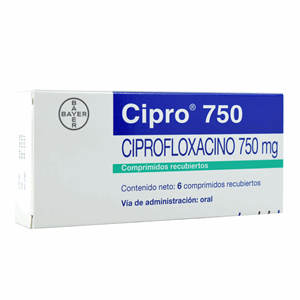 Cipro 750 Mg Caja X 6 Comprimidos - Cipro