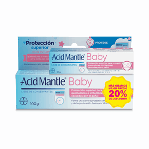 Acid Mantle Baby Crema Antipañal Tubo X 100 Gr+30 Gr (p/especial) - Sin Asignar