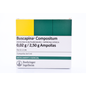 Buscapina Compuesta Boehringer 0,02 G / 2,50 G Caja X 3 Ampollas De 5 Ml - Buscapina
