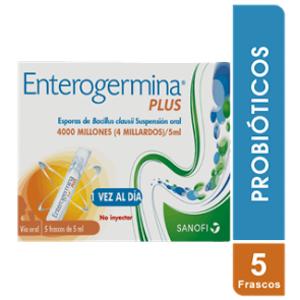 Enterogermina Plus 4000 Millones Caja X 5 Frascos De 5 Ml Ampollas Bebible - Enterogermina