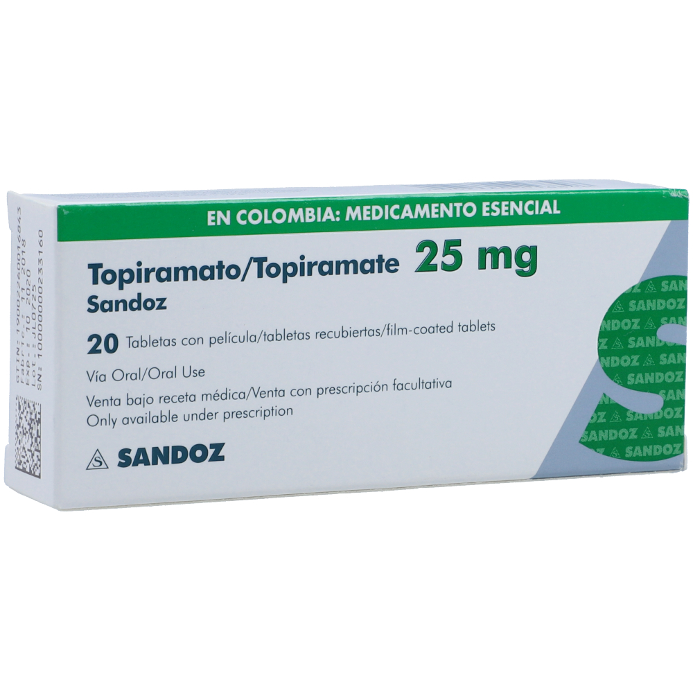 Topiramato Sandoz 25 Mg X 20 Tabletas - Topiramato