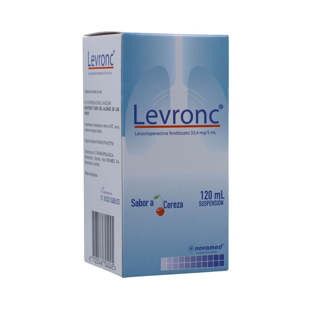 Levronc 35.4 Mg/5ml Suspension Sabor Cereza Frasco X 120 Ml - Levronc