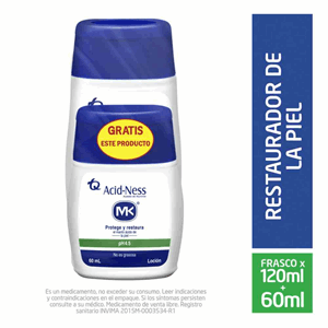 Acid-ness Mk Locion X 120 Ml + Gtis Locion 60 Ml - Acid  Ness