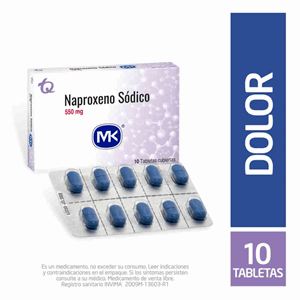 Naproxeno Mk 550 Mg Caja X 10 Tabletas Cubiertas - Mk