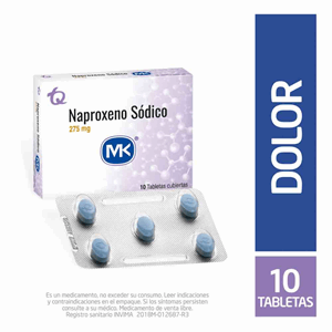 Naproxeno Sodico Mk 275 Mg X 10 Tabletas (191987) - Naproxeno  Mk