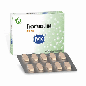 Fexofenadina Mk 180 Mg Caja X 10 Tabletas Cubiertas - Fexofenadina