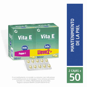 Vitamina E Mk 400 Ui Caja X 50 Capsulas Blandas (pague 1 Lleve 2) - Mk