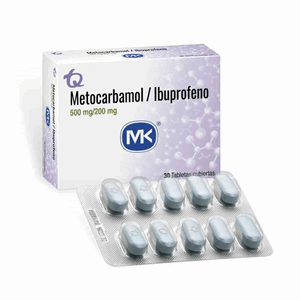 Metocarbamol + Ibuprofeno Mk 500 / 200 Mg Caja X 30 Tabletas Cubiertas - Mk