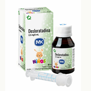 Desloratadina Mk 2.5 Mg/5 Ml Jarabe Fco X 60 Ml C/jeringa Dosificadora - Sin Asignar