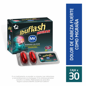 Ibuflash Migraña Mk Caja X 30 Capsulas Liquidas - Ibuflash