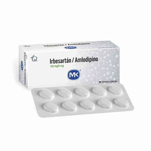 Irbesartan/amlodipino Mk 150/5 Mg Caja X 30 Tabletas Cubiertas - Sin Asignar