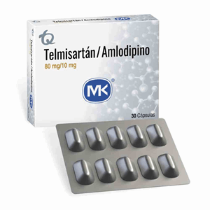 Telmisartan/amlodipino Mk 80/10 Mg Caja X 30 Capsulas - Sin Asignar
