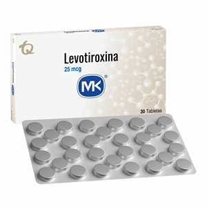 Levotiroxina M-k 25 Mcg Caja X 30 Tabletas - Sin Asignar