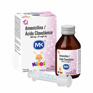Amoxicilina+acido Clavulanico Mk 400/57 Mg/5 Ml Polvo Susp Oral Fco X 100 Ml C/ - Sin Asignar