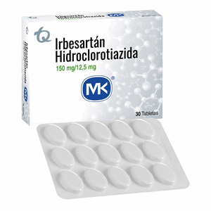 Irbesartan/hidroclorotiazida Mk 150/12.5 Mg Caja X 30 Tabletas - Sin Asignar