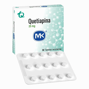 Quetiapina Mk 25 Mg Caja X 30 Tabletas Recubiertas - Sin Asignar
