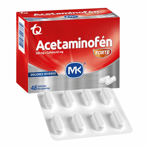 Acetaminofen Forte Mk 500/65 Mg Caja X 48 Tabletas Recubiertas - Sin Asignar