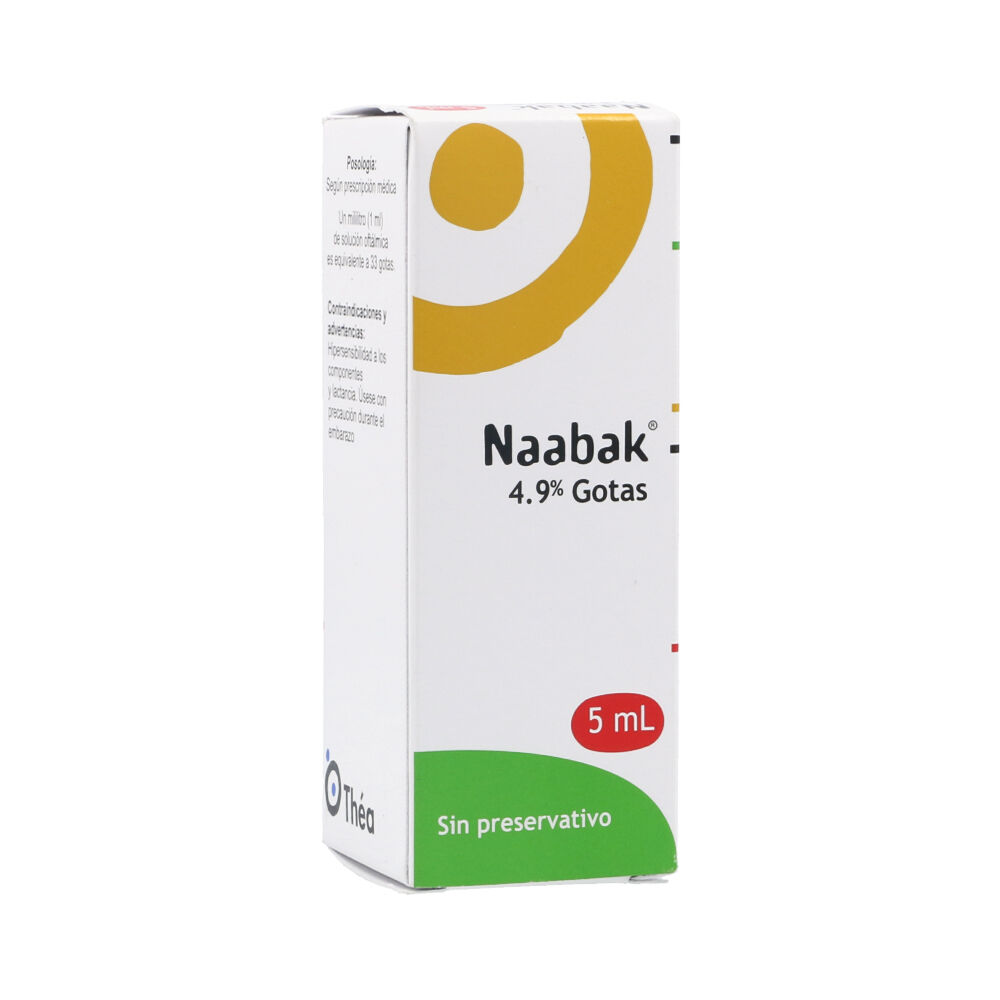 Naabak 4.9% Gotas Solucion Oftalmica Frasco X 5ml - Naabak