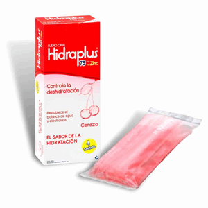 Hidraplus 75 Meq Con Zinc Sabor Cereza X 4 Sachets De 100 Ml - Hidraplus