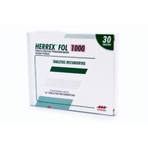 Herrex Fol 1000 Caja X 30 Tabletas - Herrex