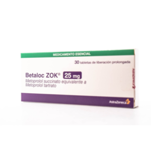 Betaloc Zok 25 Mg X 30 Tabletas. - Betacol  (ins)