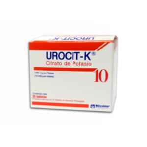 Urocit K 10meq Caja X 28 Tabletas Liberacion Prolongada - Urocit K