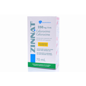 Zinnat 250 Mg Suspension Oral Frasco X 70 Ml - Zinnat
