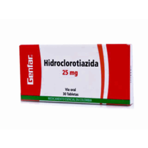 Hidroclorotiazida G-far 25 Mg X 30 Tabletas - Hidroclorotiazida  Gf