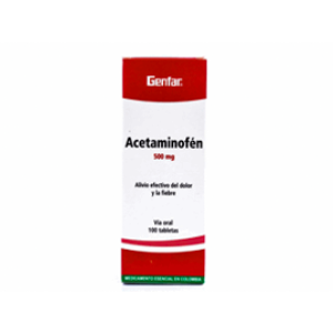 Acetaminofen 500 Mg Caja X 100 Tabletas - Genfar