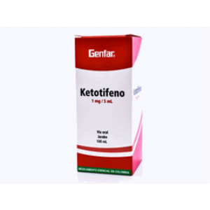Ketotifeno 1mg/5ml Genfar Jarabe Frasco X 100  Ml - Genfar