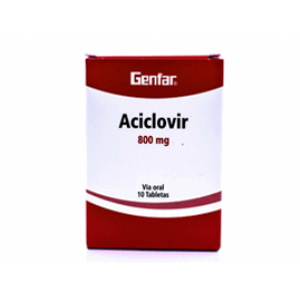 Aciclovir Genfar 800 Mg Caja X 10 Tabletas - Genfar