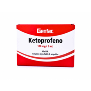 Ketoprofeno G-far 100 Mg X 6 Ampolls - Ketoprofeno  Gf