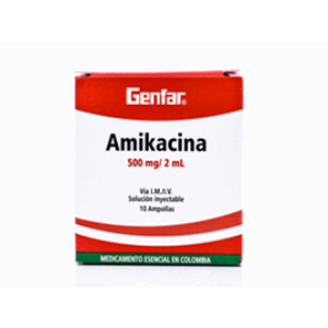 Amikacina Genfar 500 Mg / 2 Ml Caja X 10 Ampollas - Genfar