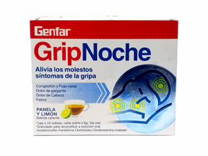Genfargrip Noche Panela-limon X 24 Sobres. - Genfargrip
