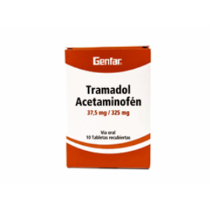 Tramadol+acetaminofen G-far 37.5 Mg/325 Mg X 10 Tabletas Recubiertas (193983) - Tramadol  Gf