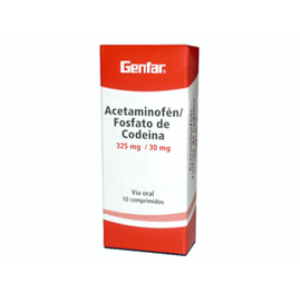 Acetaminofen/fosfato De Codeina G-far 325/30 Mg X 10 Comprimidos. - Acetaminofen/fosfato  De  Codeina  Gf