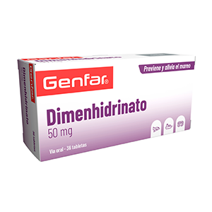 Dimenhidrinato G-far 50 Mg Caja 36 Tabletas - Sin Asignar