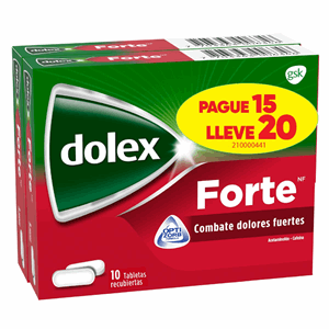 Dolex Forte Nf Optizorb Pague 15 Lleve 20 Tabletas Recubiertas P/especial - Sin Asignar