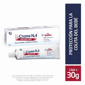 Crema No 4 Medicada Antipañalitis X 30 G - Crema No  4