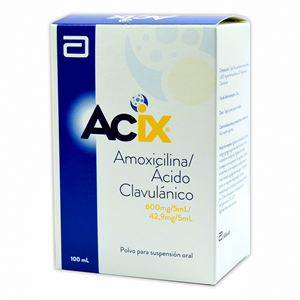 Acix 600/42.9 Mg/5 Ml Polvo P/susp Oral Fco X 100 Ml - Sin Asignar