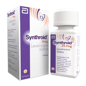 Synthroid 25 Mcg Fco X 90 Tabletas - Sin Asignar